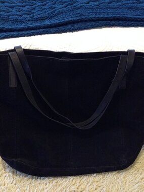 Anna Field European Designer Tote/Purse Black Suede Boho Chic Collegiate Quality